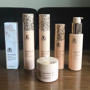 Arbonne day & night face cream, toner & serum.